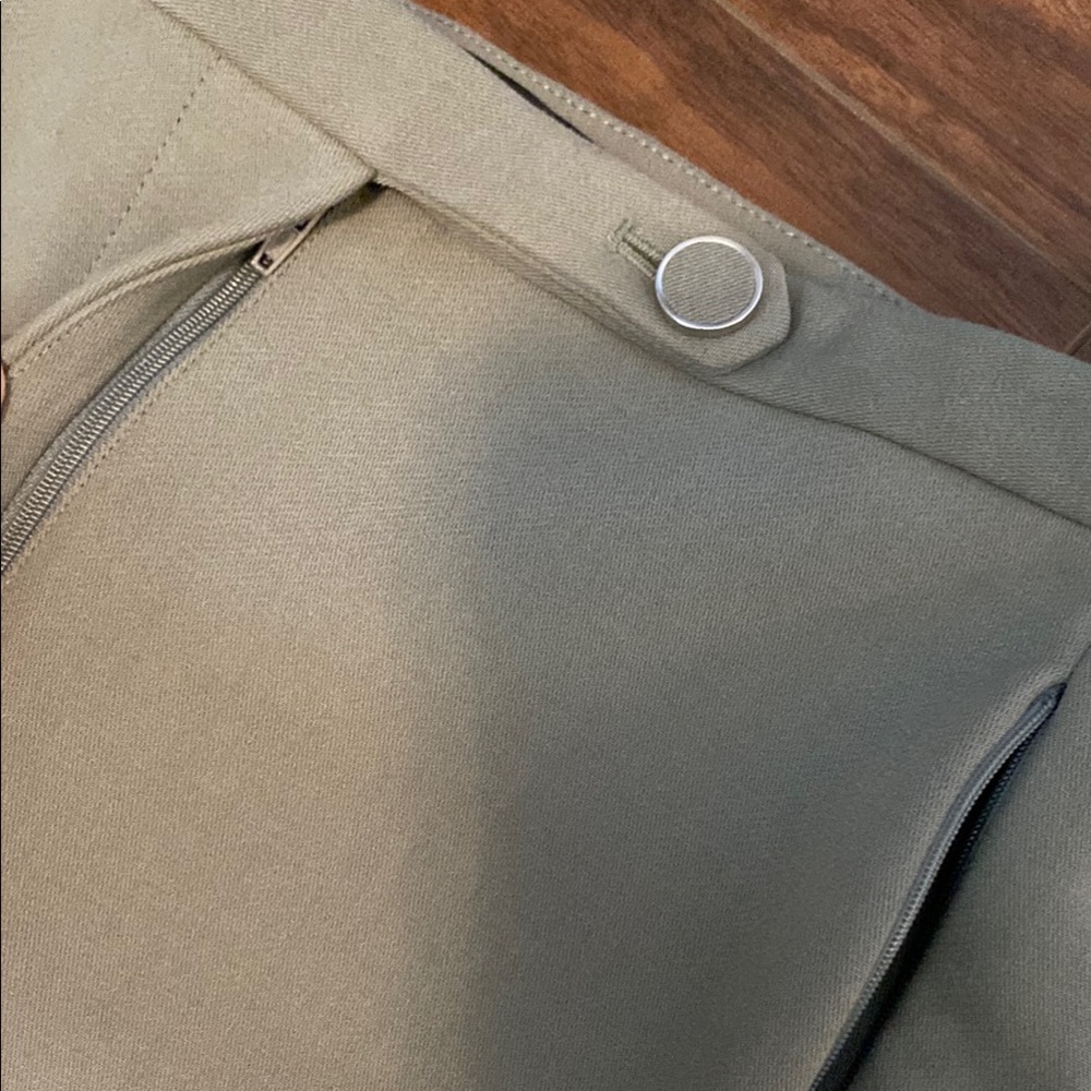 Club Monaco Green Slim Trousers with zippers - Picture 6 of 9